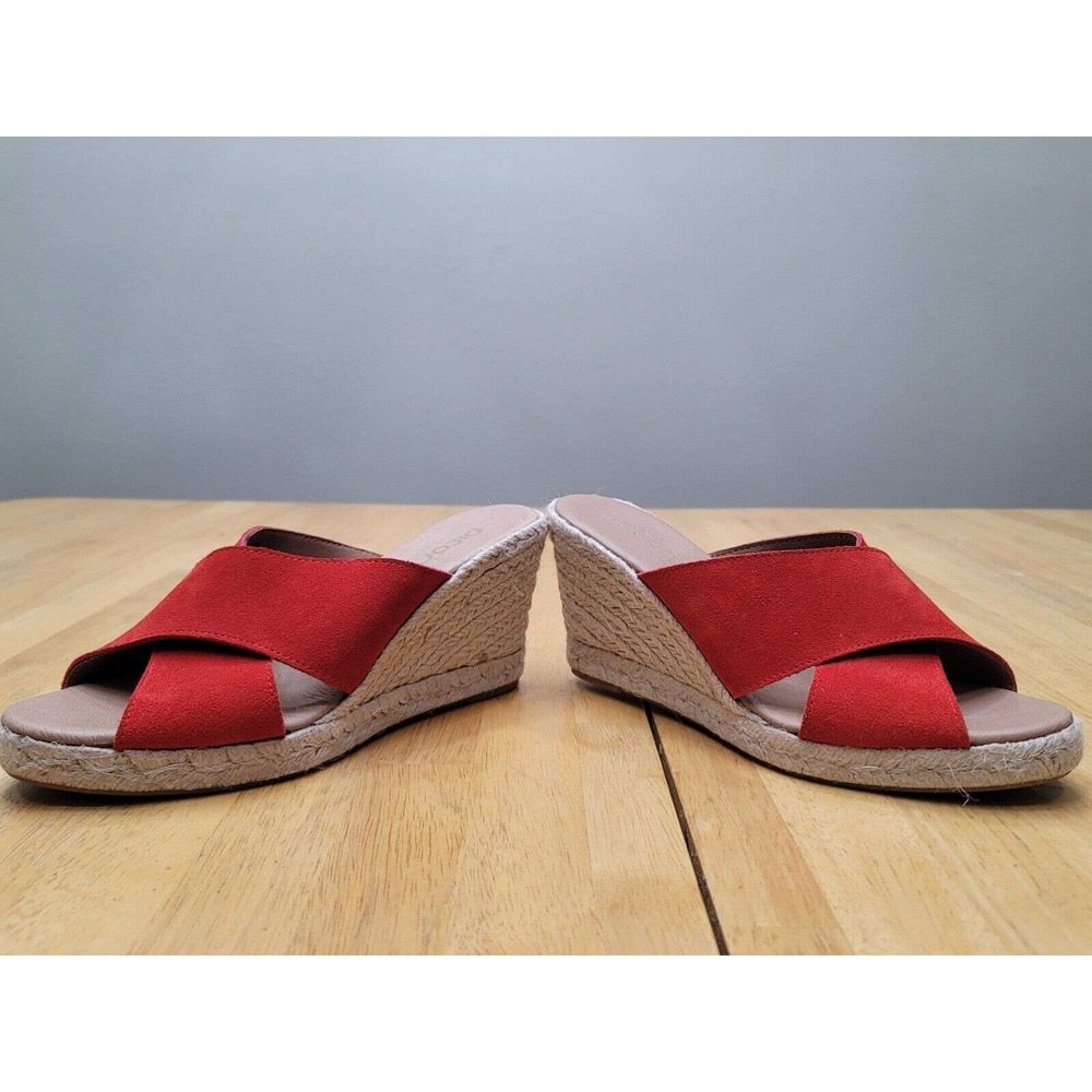 Picon Calzados Leather Espadrille Wedge Shoes WomensSize 8 Handmade in Spain NEW